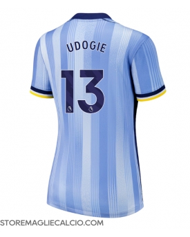 Tottenham Hotspur Destiny Udogie #13 Maglia Gara Trasferta Repliche 2024-25 Donna